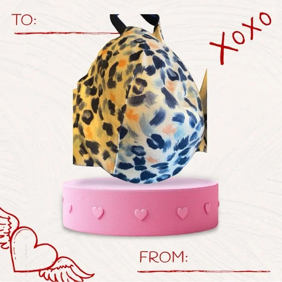 Cacique Leopard Print Blue, White & Pink Bra - Picture 9 of 9